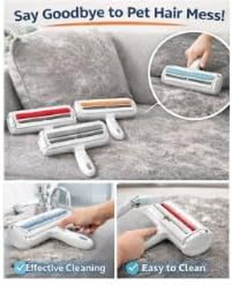 Reusable Pet Hair Remover Roller – Self Cleaning Dog & Cat Fur Remover for Couch, Carpet & Clothing
